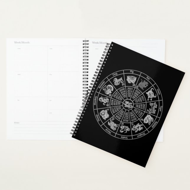 Chinese Horoscope Zodiac Wheel Planner (Display)