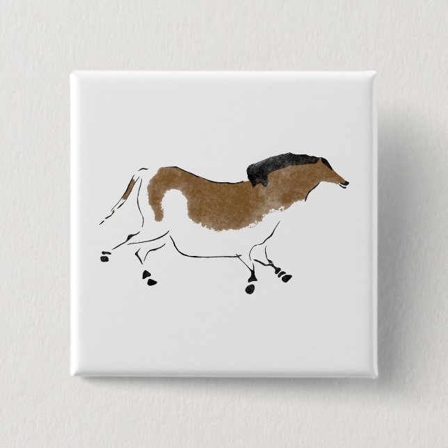 Chinese Horse 15 Cm Square Badge (Front)