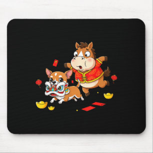 Chinese Horse Chihuahua Funny Kid Mens Womens Happ Mouse Mat