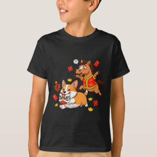 Chinese Horse Corgi Funny Kids Mens Womens Happy N T-Shirt