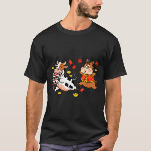 Chinese Horse Cow Funny Kids Mens Womens Happy New T-Shirt