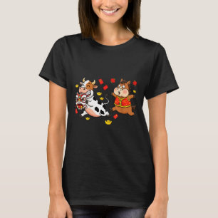 Chinese Horse Cow Funny Kids Mens Womens Happy New T-Shirt