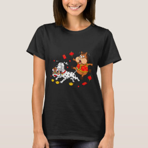Chinese Horse Dalmatian Funny Mens Womens Happy Ne T-Shirt
