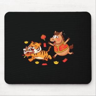 Chinese Horse Funny Tiger Kids Mens Womens Happy N Mouse Mat