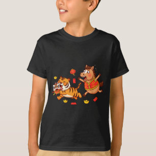 Chinese Horse Funny Tiger Kids Mens Womens Happy N T-Shirt