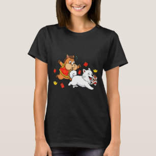 Chinese Horse Samoyed Funny Kids Mens Womens Happy T-Shirt