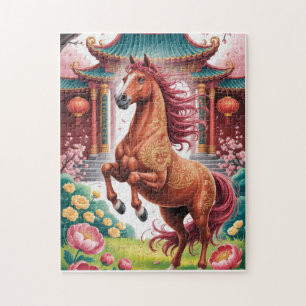 Chinese horse year jigsaw puzzle