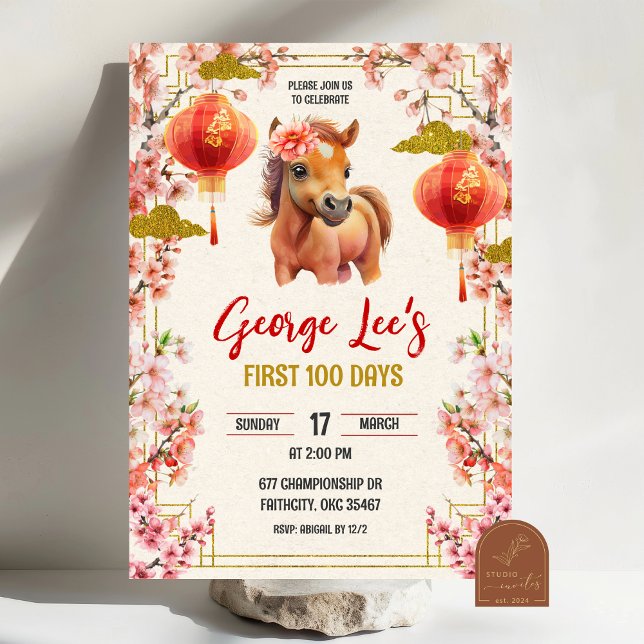 Chinese Horse Zodiac 2026 First 100 Days Invitation (Creator Uploaded)