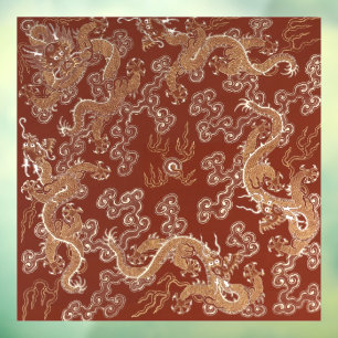 Chinese Imperial Dragon Modern Window Cling