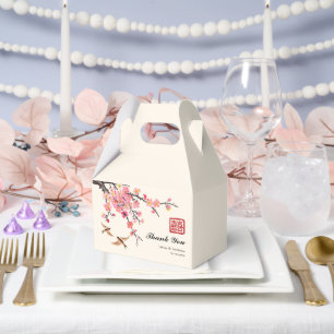 Chinese Ink painting flowers and birds wedding Favour Box