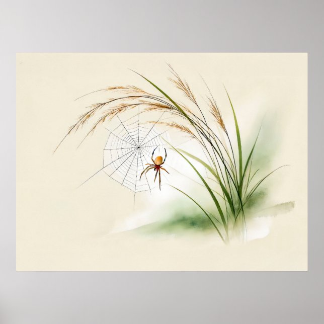 Chinese Ink Spider on Rice Poster (Front)
