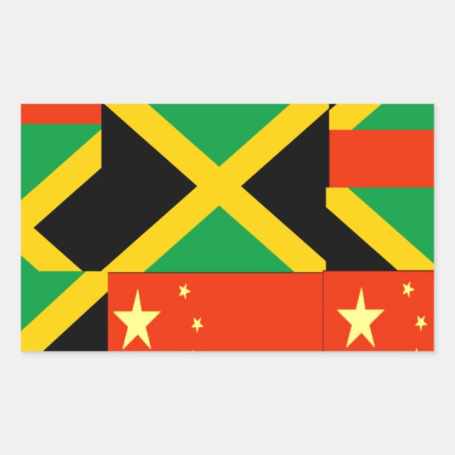 Chinese-Jamaican Rectangular Sticker (Front)