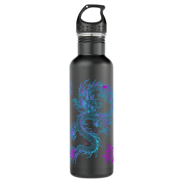 Chinese Japanese Culture Dragon Tee Asian Mytholog 710 Ml Water Bottle (Front)