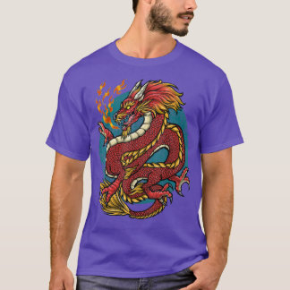 Chinese Japanese Dragon Red  T-Shirt