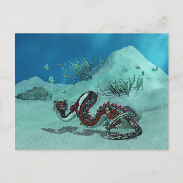 Chinese / Japanese Water Dragon Postcard (Front)