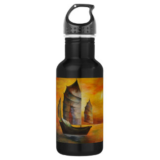 Chinese Junk In Ochre and Yellow 532 Ml Water Bottle