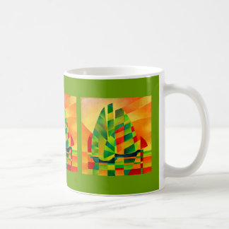 Chinese Junks, Sunset, Sails and Shadows Bold  Coffee Mug