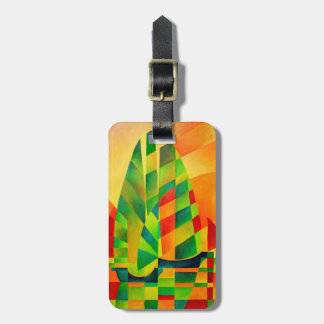 Chinese Junks, Sunset, Sails and Shadows Bold  Luggage Tag