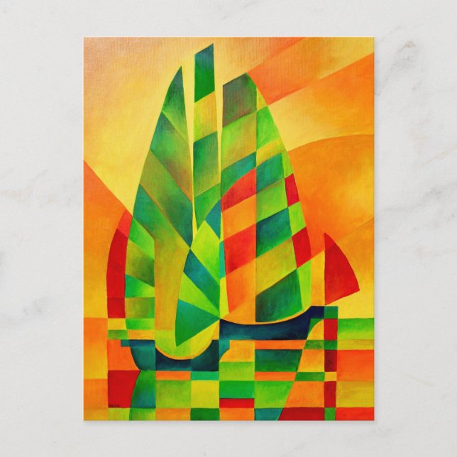 Chinese Junks, Sunset, Sails and Shadows Bold  Postcard (Front)
