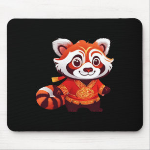 Chinese Kids Girls Boys Funny Red Panda Lion Dance Mouse Mat