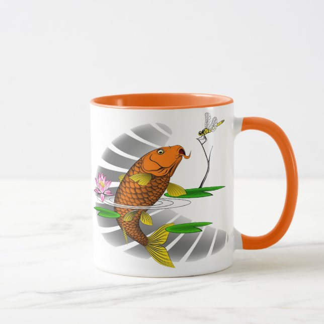 Chinese Koi Artwork Coffee Mug (Right)