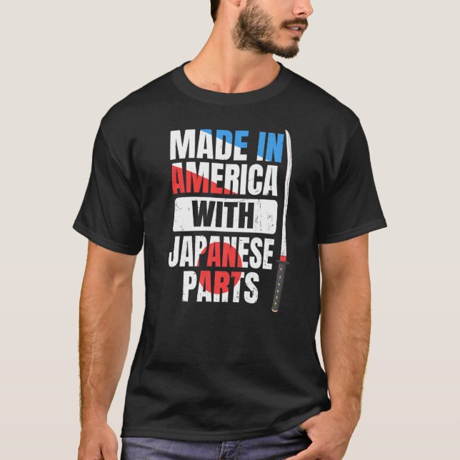 Chinese Korean Asian America With Japanese Parts T-Shirt (Front)