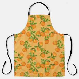 Chinese Korean Japanese inspired, watercolor backg Apron