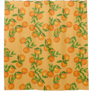 Chinese Korean Japanese inspired, watercolor backg Shower Curtain