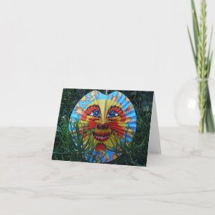Chinese Lampignon Face Lantern Thank You Card