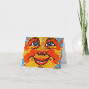 Chinese Lampignon Face Lantern Thank You Card