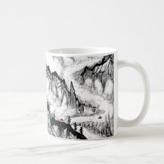 chinese landscape coffee mug
