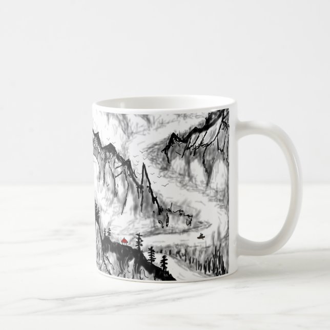 chinese landscape coffee mug (Right)
