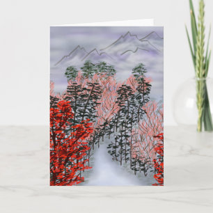 Chinese landscape holiday card