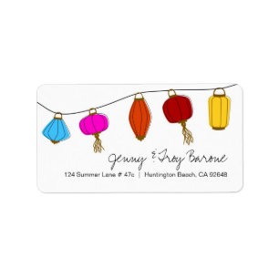 Chinese Lantern Address Labels