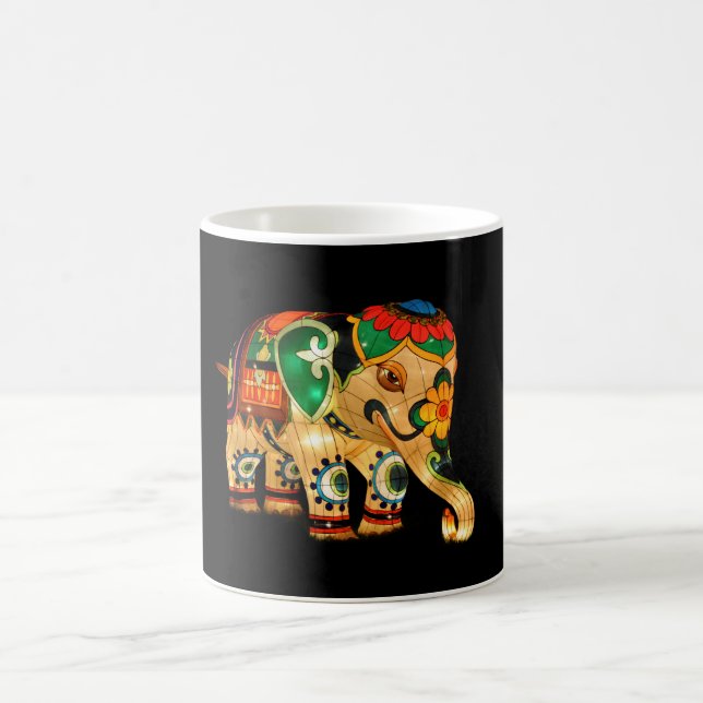 Chinese Lantern Elephant Coffee Mug (Center)