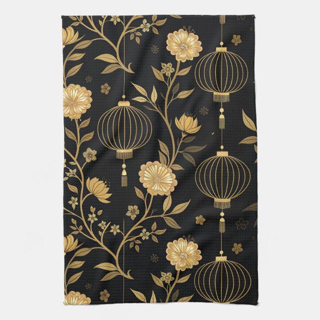 Chinese Lantern Festival (5) Tea Towel (Vertical)