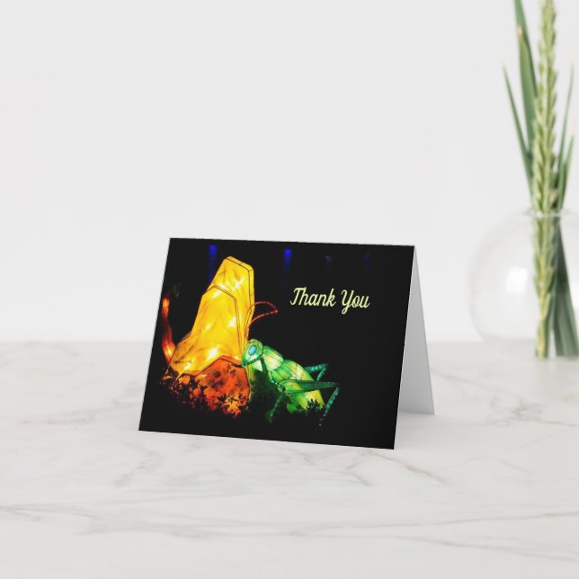 Chinese Lantern Festival Caterpillar Notecard (Front)