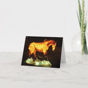Chinese Lantern Festival Horse Notecard
