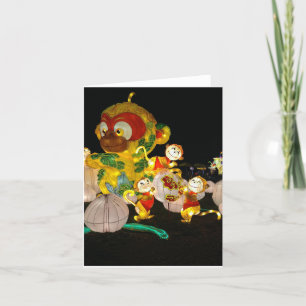 Chinese Lantern Festival Monkey Notecard