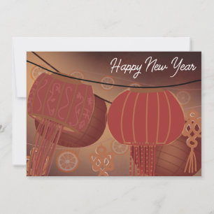 Chinese lantern Lunar New Year Photo Holiday Card