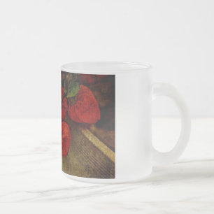 Chinese Lantern Plant With Fruit Frosted Glass Coffee Mug
