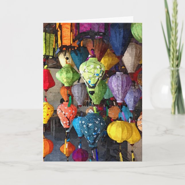 Chinese Lanterns Card (Front)
