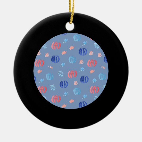 Chinese Lanterns Circle Ornament