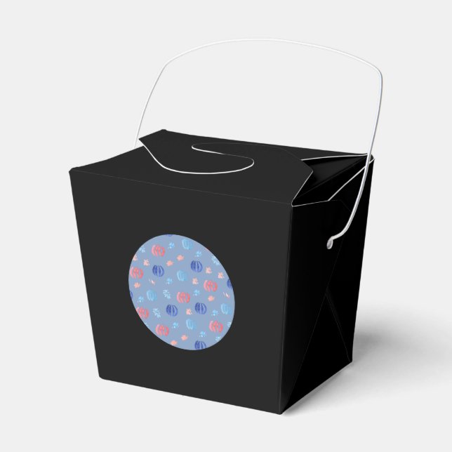 Chinese Lanterns Take Out Favour Box (Front Side)