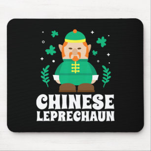 Chinese Leprechaun Funny St Patricks Day Mouse Mat