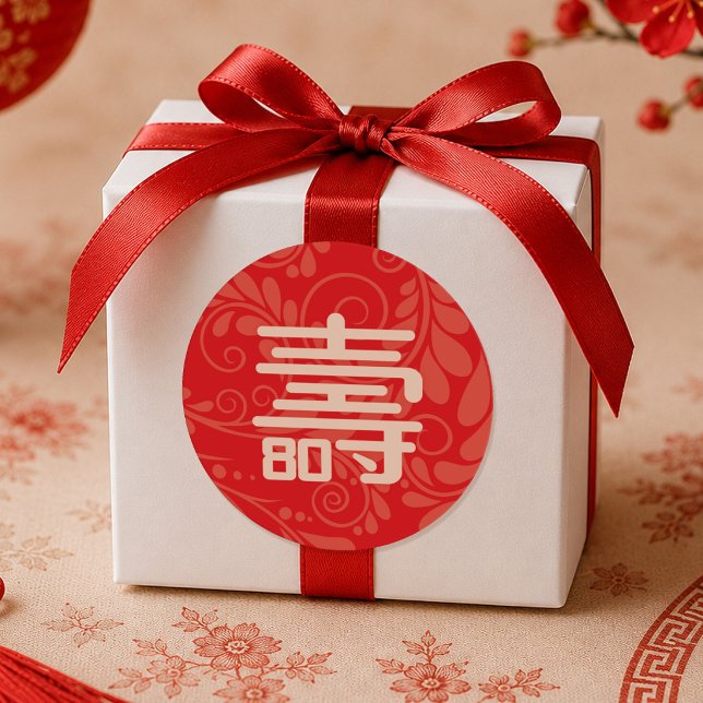 Chinese "Longevity" 80th Birthday Sticker (Creator Uploaded)