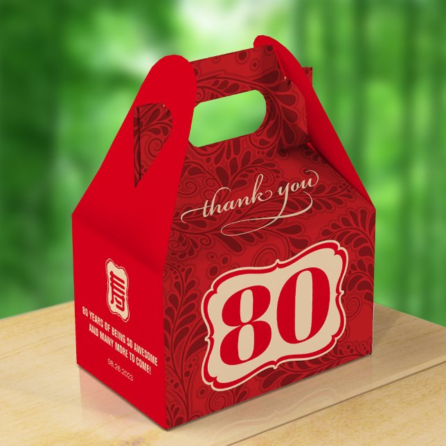 Chinese "Longevity" Any Age Elderly Birthday Favou Favour Box (Creator Uploaded)