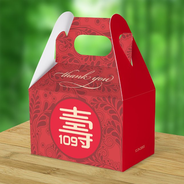 Chinese Longevity Birthday Favour Box (100+) (Creator Uploaded)