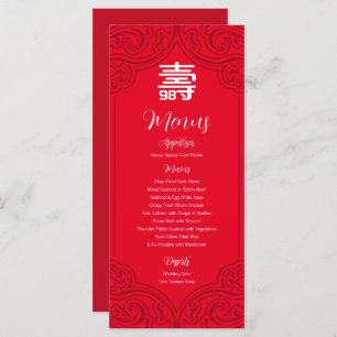 Chinese "Longevity" Birthday Menu (RED)
