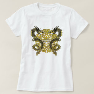 Chinese Longevity Symbol and Dragons T-Shirt